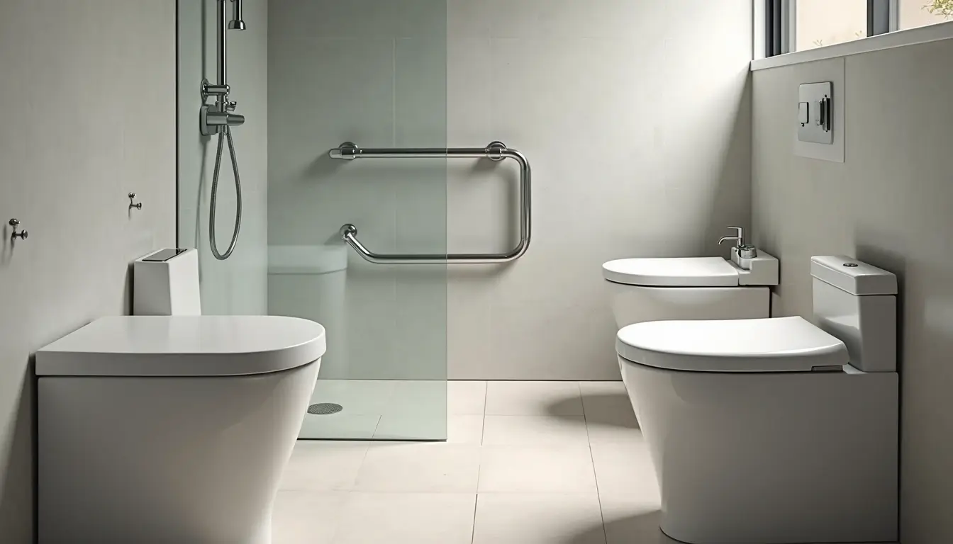 A functional bathroom showcasing accessible design aspects.